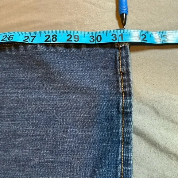 Lucky Brand Dark Blue Boot Cut Jeans low rise sz 0/26R 5pkt design, casual - Picture 14 of 16